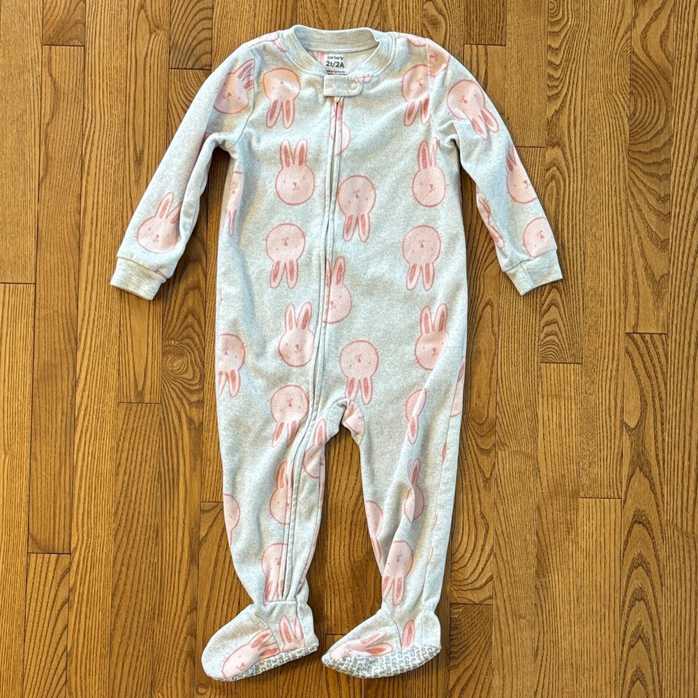 3 for $25 🌸 Carter's Pink Bunny Print Footie